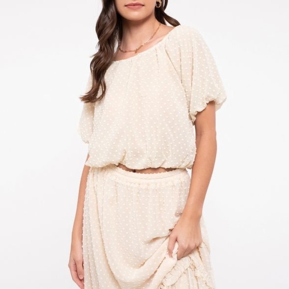 HOST ✅ BLU PEPPER 2 PIECE Boho Swiss Dot Top & Skirt Set - Picture 4 of 16